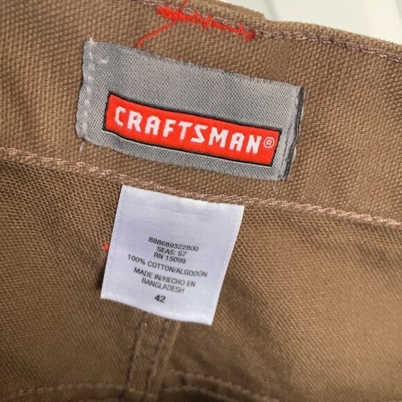 NWT Craftsman Brown Duck Cargo Shorts Sz 42 - Picture 8 of 9